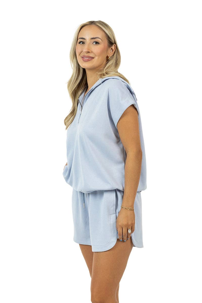 Light Blue Wholesale Scuba 2 Piece Set: Light Blue