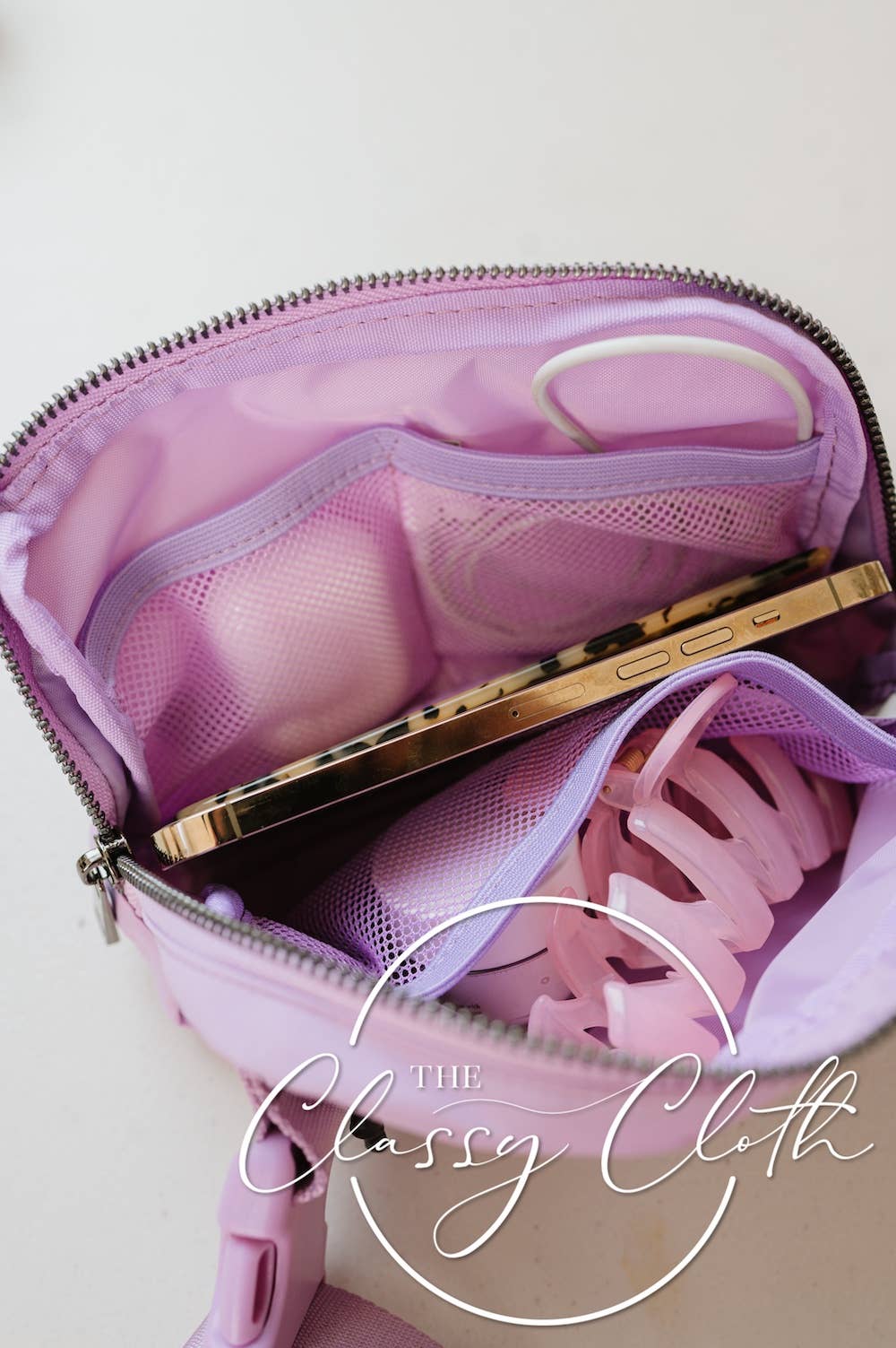 Nylon Belt Bag- Raspberry RTS