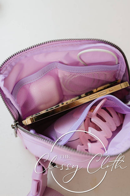 Nylon Belt Bag- Raspberry RTS