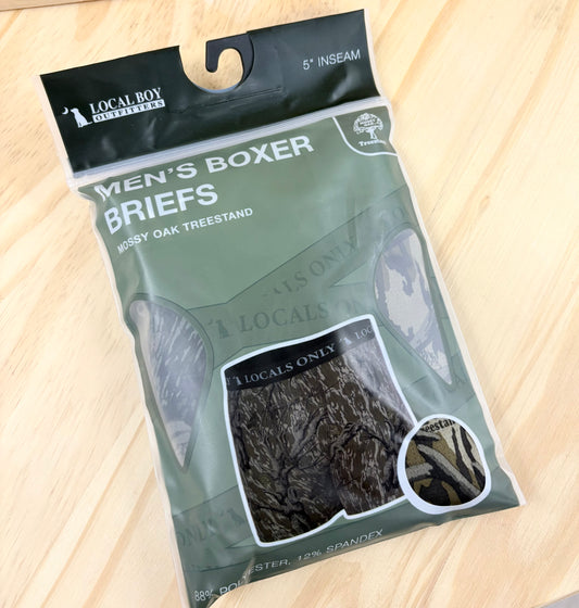 Local Boy Men’s Boxer Briefs - Mossy Oak Treestand