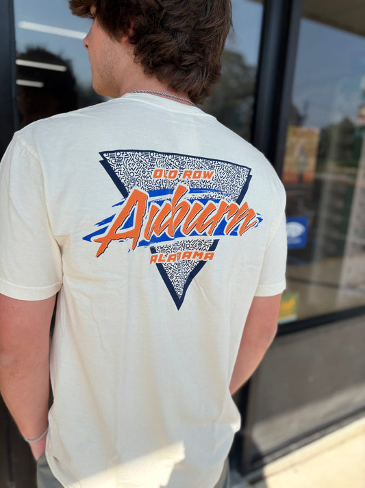 Auburn Retro Triangle 2.0 Pocket Tee - Ivory
