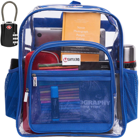 Clear Backpack For School XL | Top YKK® Zip | Blue Rhino: Blue Rhino