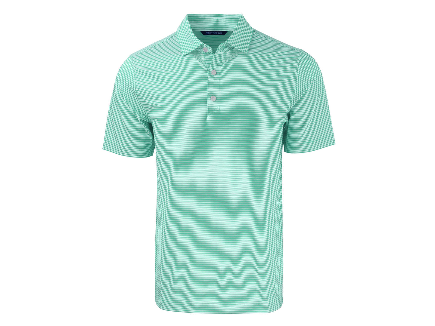 Cutter & Buck Forge Eco Double Stripe Recycled Mens Polo: College Purple/White