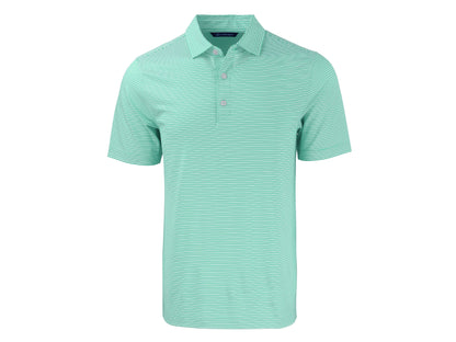 Cutter & Buck Forge Eco Double Stripe Recycled Mens Polo: Hunter/White