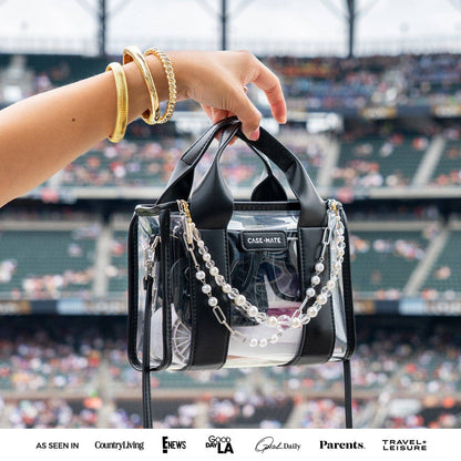 Case-Mate Clear Stadium Bag: Ballet Pink Bow