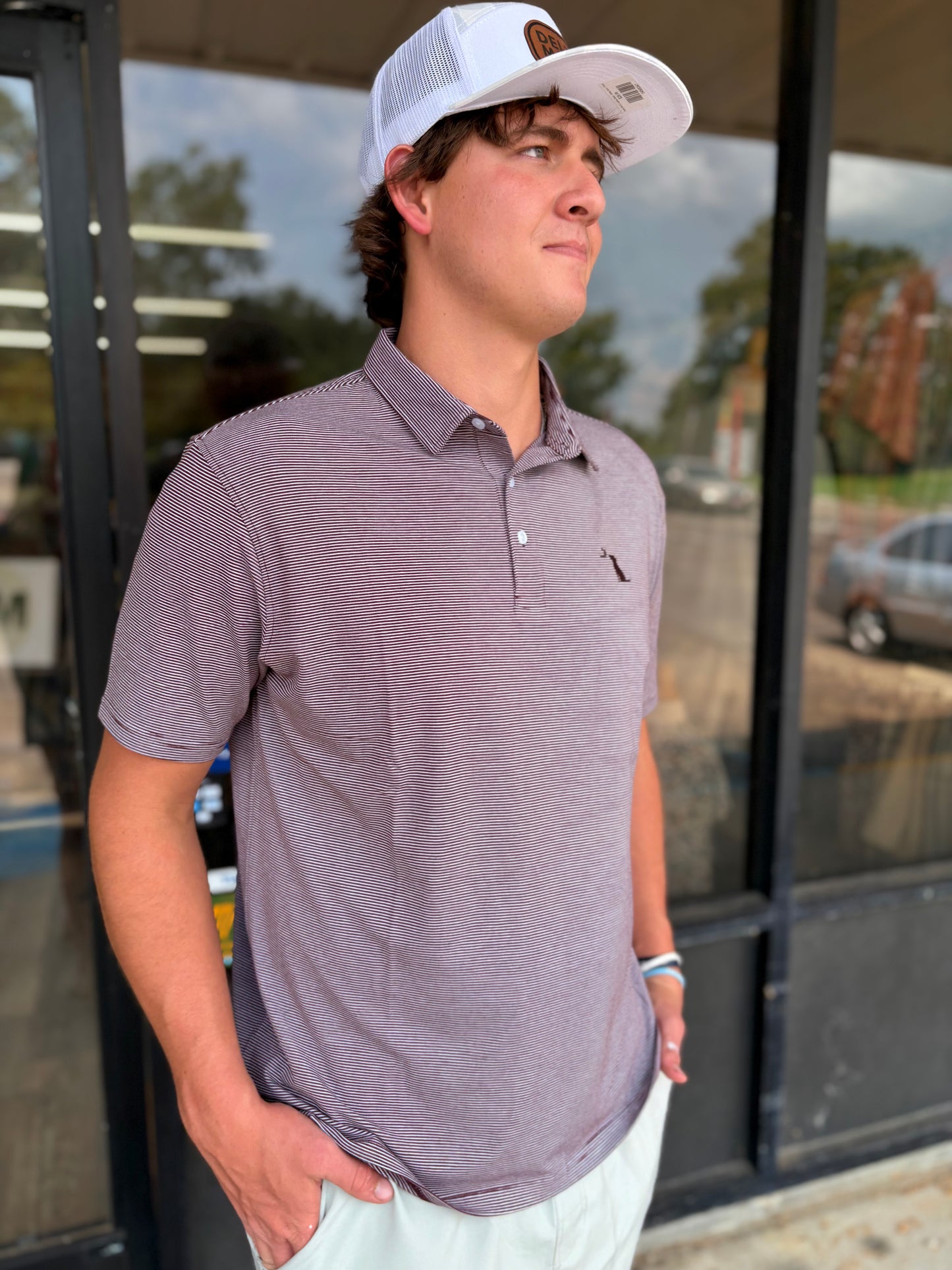 Local Boy Outfitters Driftwood Polo - Maroon