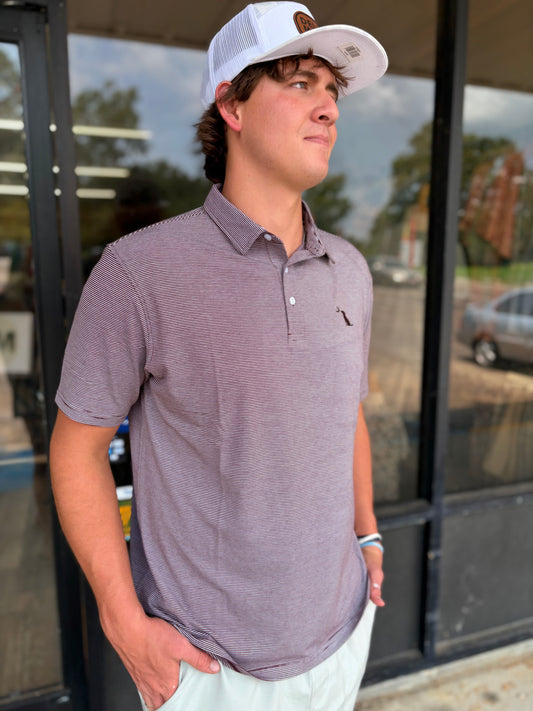 Local Boy Outfitters Driftwood Polo - Maroon