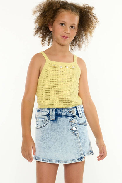 Kan Can Youth Jean Skort- MEDIUM WASHED