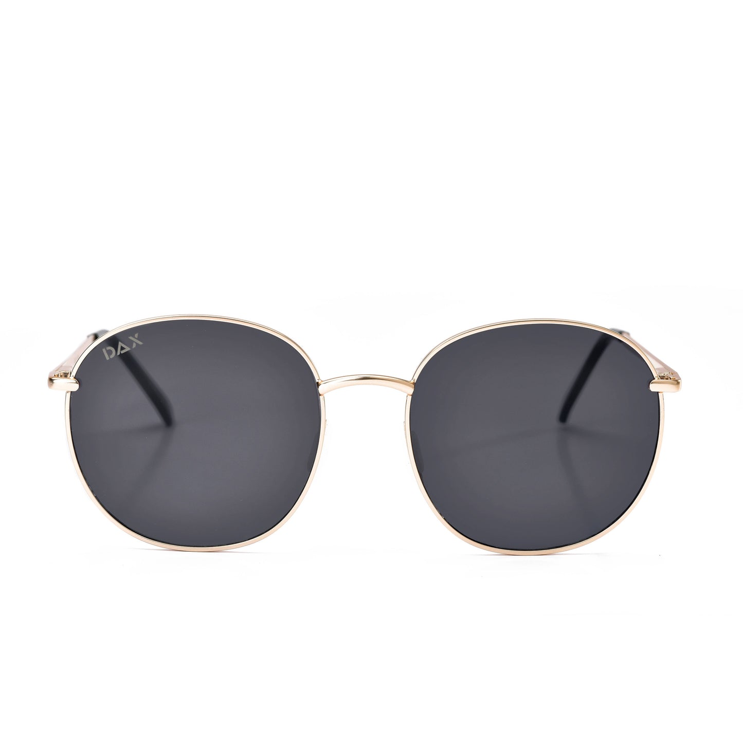 Georgie - Women's Large Round Sunglasses: Black