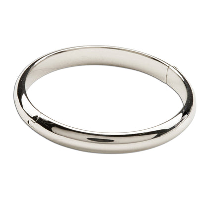 Classic Silver Bangle Bracelets for Babies, Kids or Women: Medium 1-5 Years