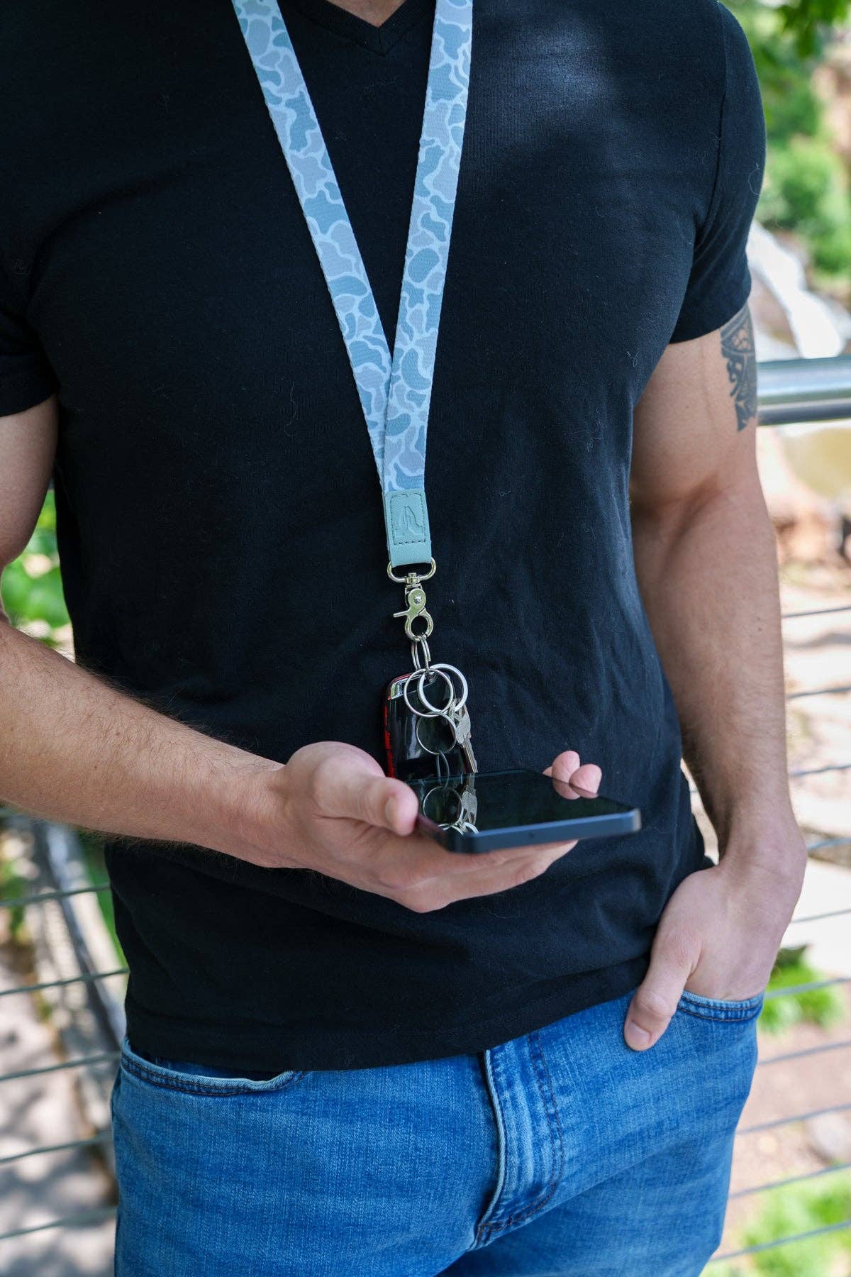 Tap To Pray® 18 in. Lanyard: Sage Camo