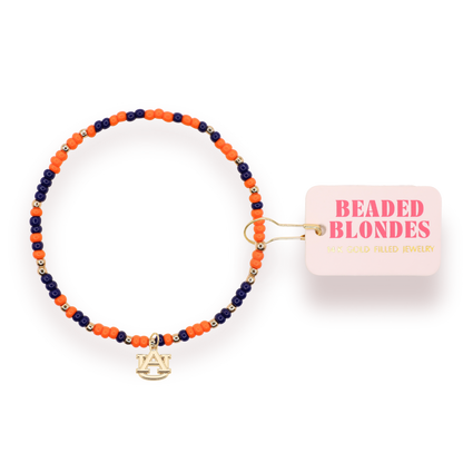 Auburn Logo Charm Bracelet on Color: Standard 6.75 Inch