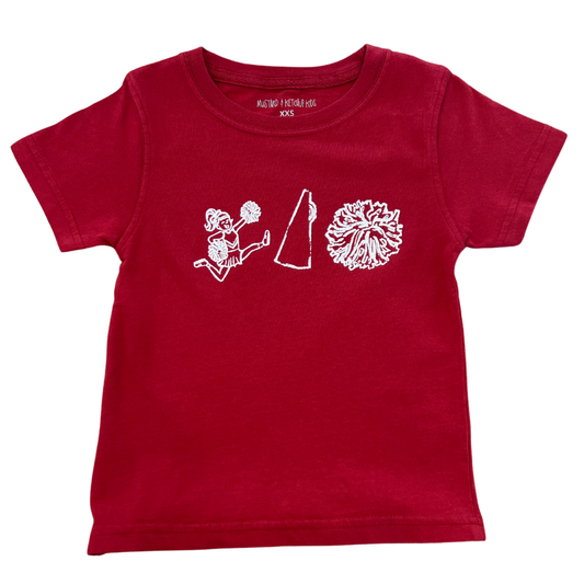 Short-Sleeve Maroon/White Cheer Trio