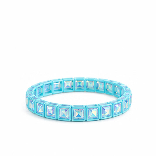 LULU MAC Lt Blue Rhinestone Bracelet
