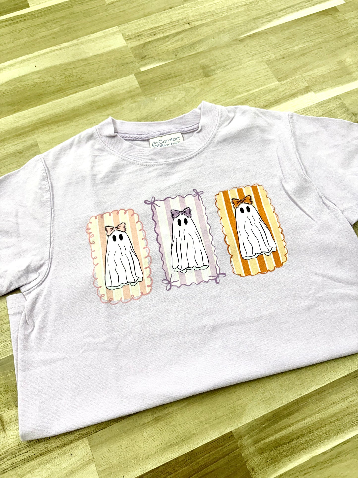 YOUTH Trio Girly Ghost DTF Graphic Tee: Orchid