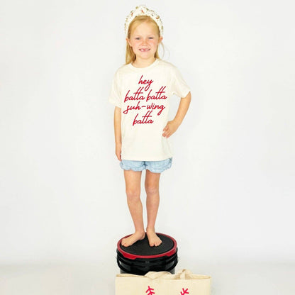 Hey Batta Swing Batta Youth & Adult Tee: Ivory