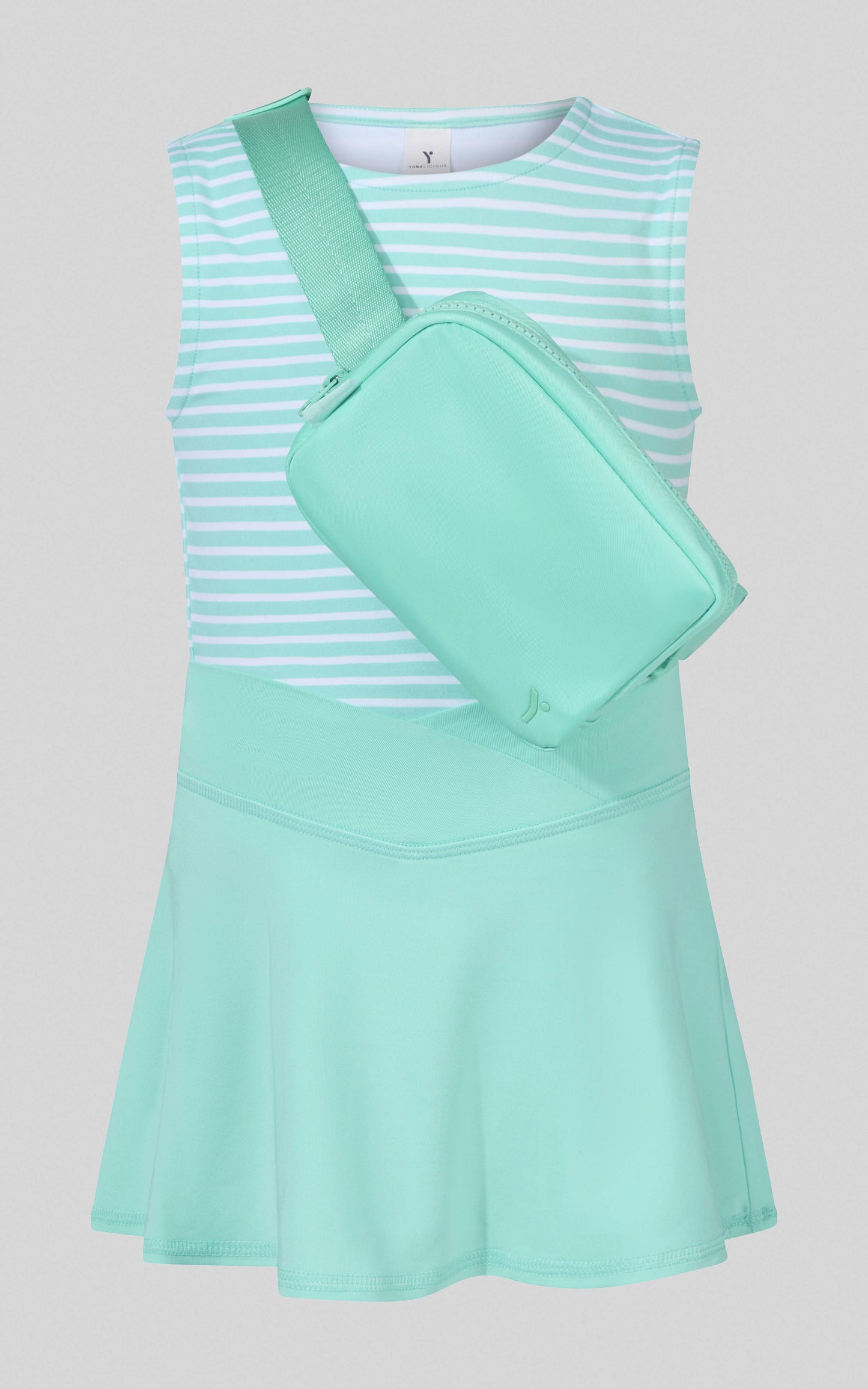 Little Girls Tank, Crossover Skort, Fanny bag Set: DAFFODIL (P#SDW)