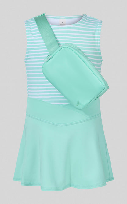 Little Girls Tank, Crossover Skort, Fanny bag Set: DAFFODIL (P#SDW)
