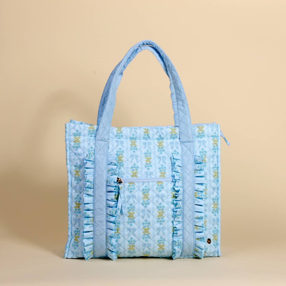 The Everyday Quilted Tote Bag–Oh So Fancy Blue
