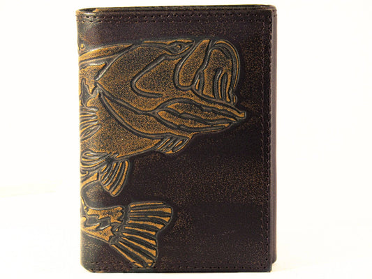 Bass Burnished Leather Trifold Wallet