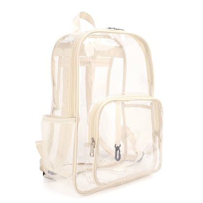 MARISSA CLEAR BACKPACK: BUTTERMILK