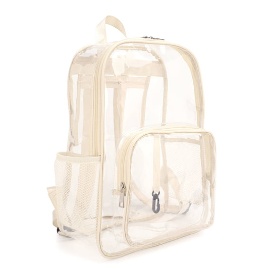 MARISSA CLEAR BACKPACK: BUTTERMILK