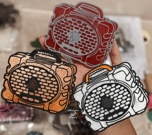 Turtle box Speaker Car Freshener : White / Black Ice
