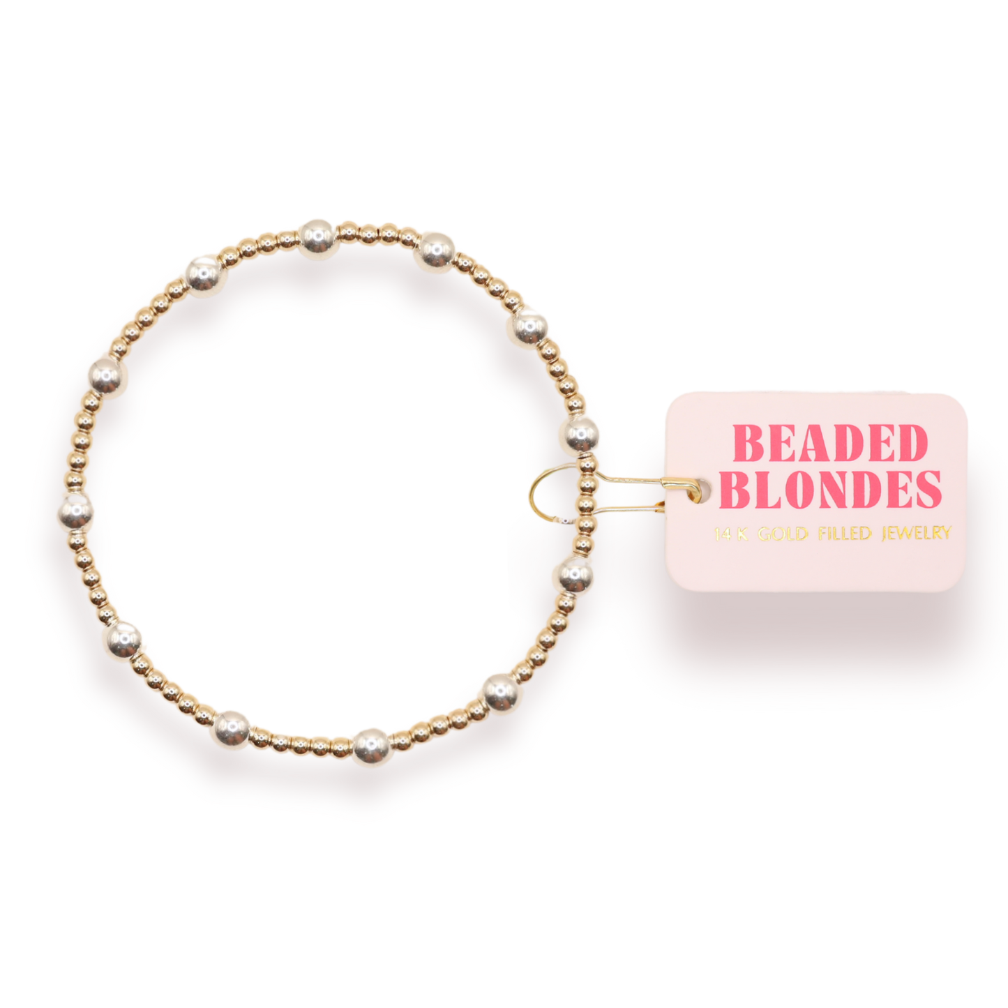 Lively Bracelet in Gold with Silver: Standard 6.75 inch