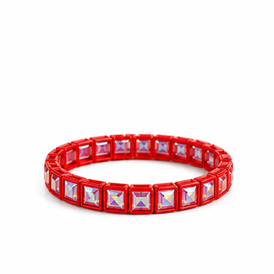 LULU MAC Red Rhinestone Bracelet