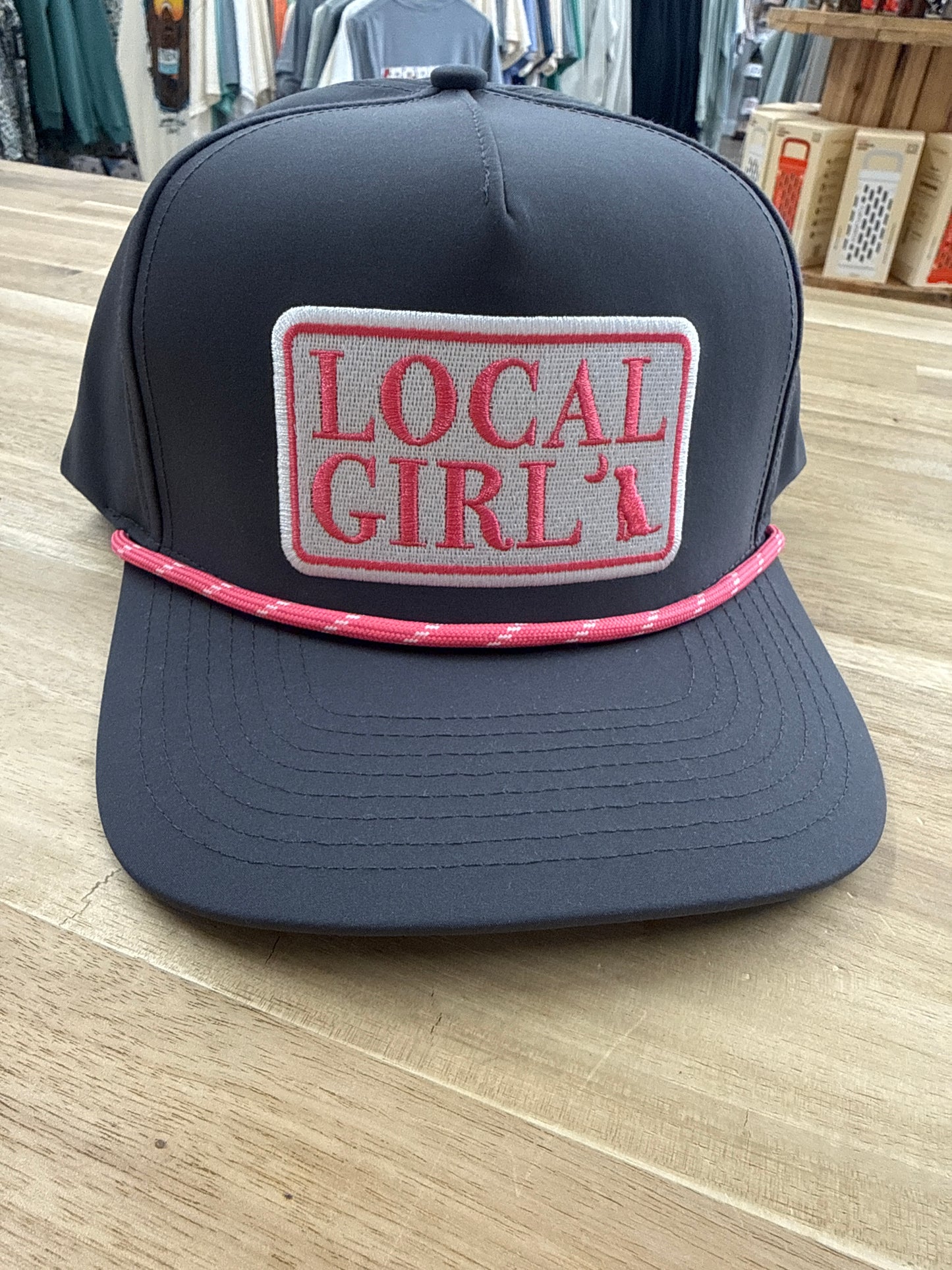 Local Girl Bodoni Badge RH - Charcoal