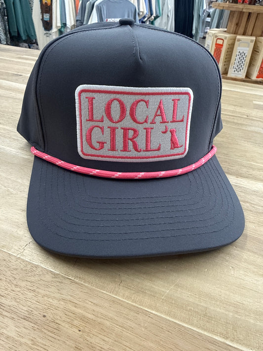Local Girl Bodoni Badge RH - Charcoal