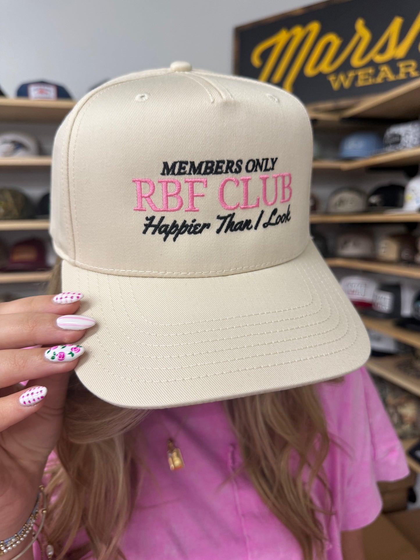 RBF Club Trucker Hat: Retro Natural