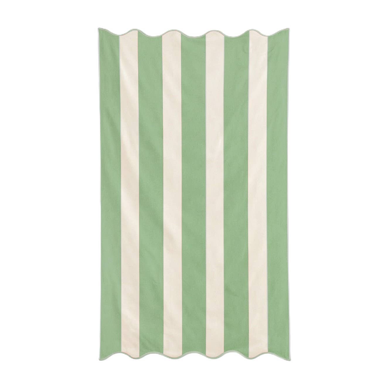 Large Scalloped Striped Beach Towel 90 x 170cm - 100% Cotton: Burnt Orange