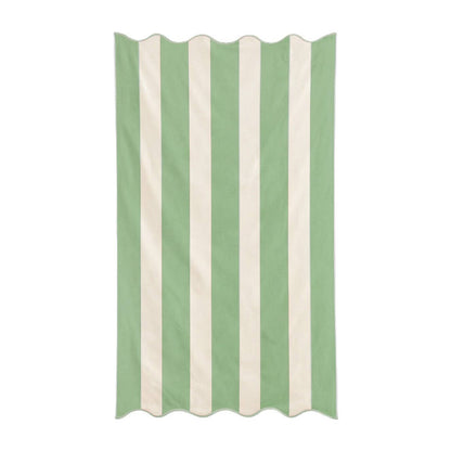 Large Scalloped Striped Beach Towel 90 x 170cm - 100% Cotton: Burnt Orange