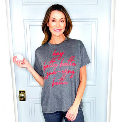 Hey Batta Swing Batta Youth & Adult Tee: Ivory