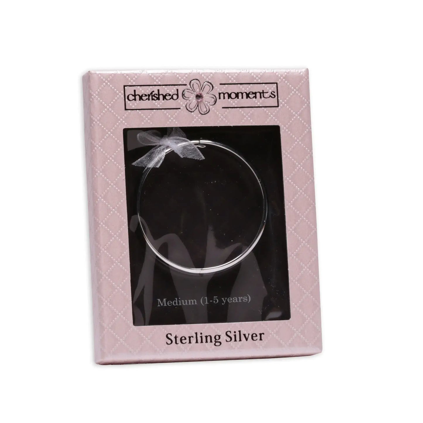 Classic Silver Bangle Bracelets for Babies, Kids or Women: Medium 1-5 Years