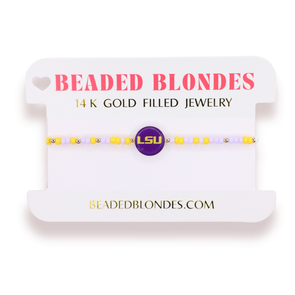 LSU Logo Flip Bracelet on Color (Kids Size)