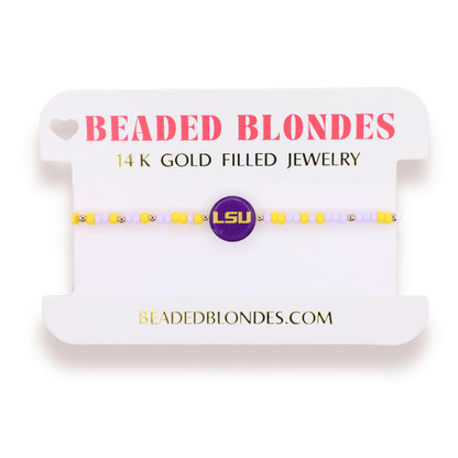 LSU Logo Flip Bracelet on Color (Kids Size)