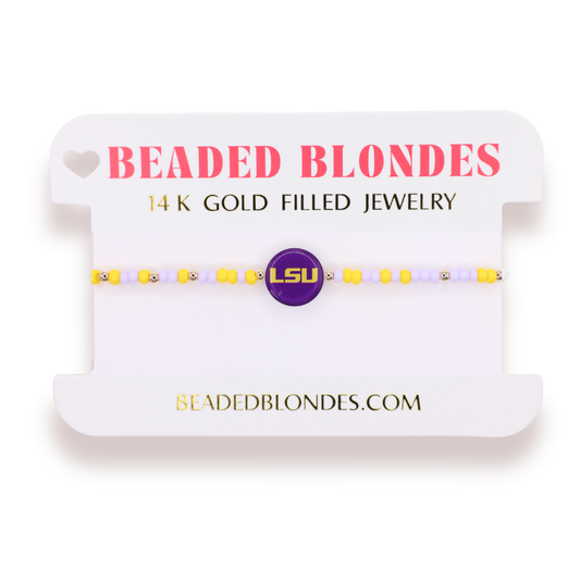 LSU Logo Flip Bracelet on Color (Kids Size)