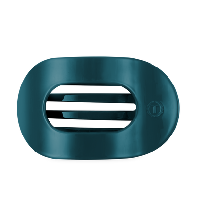 Teal With It | Large| Flat Round Hair Clip
