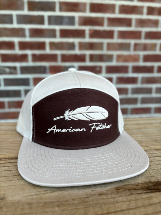 7 Panel - Ivory/Brown Feather