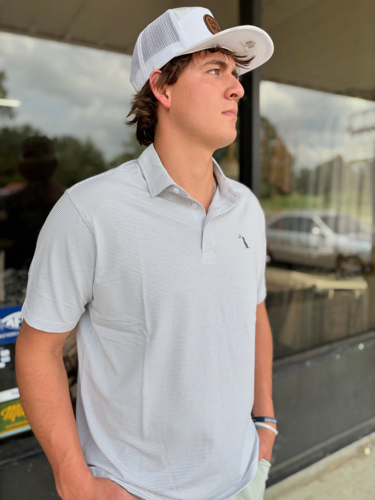 Local Boy Outfitters Driftwood Polo - Cool Gray
