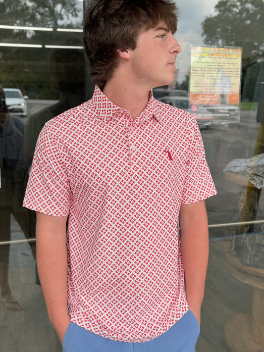 Local Boy Outfitters Dirty Myrtle Polo - Solo Cup - White/Red