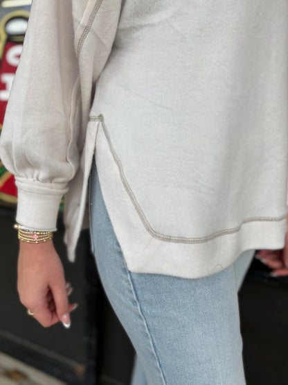 “Cozy Night Top”- Sand Beige