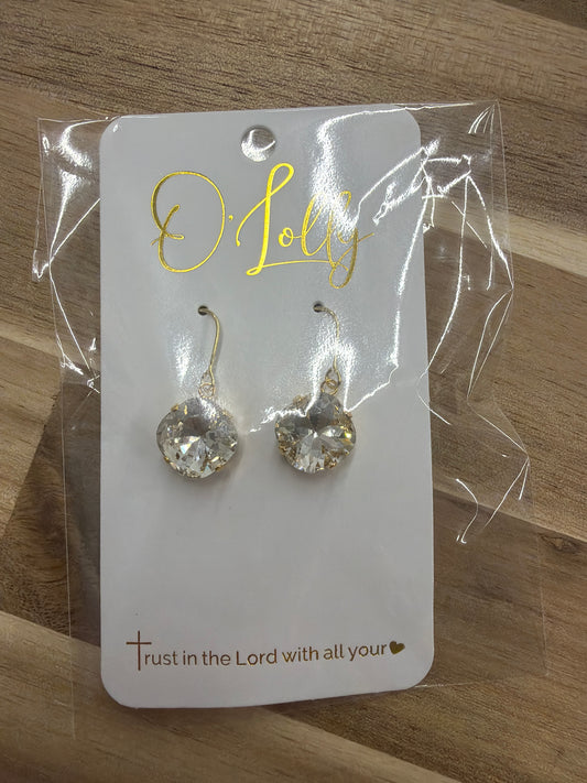 O’Lolly Stone dangle earrings-silver