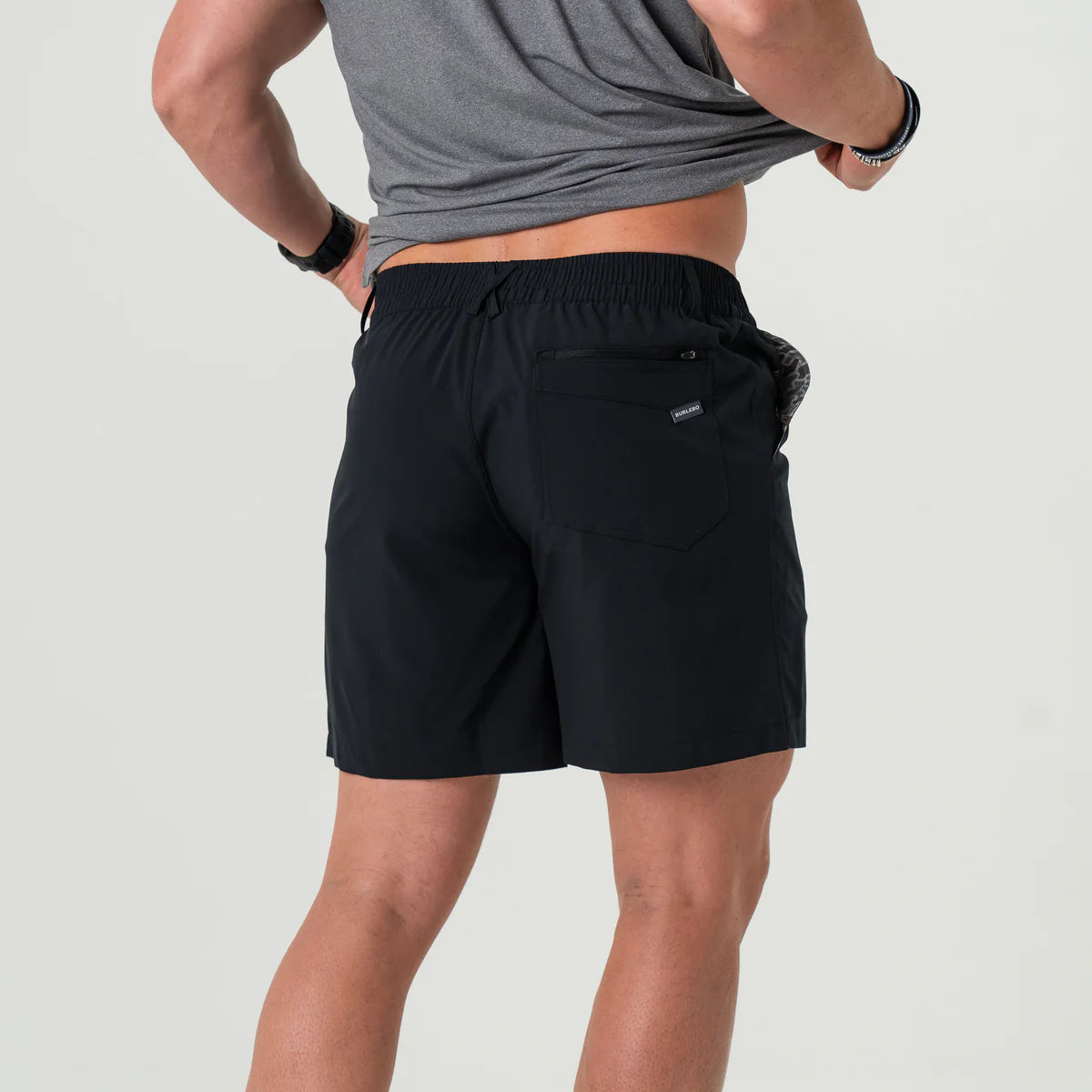BURLEBO 5.5" Everyday Short - Matte Black - Retro Duck Camo Pocket