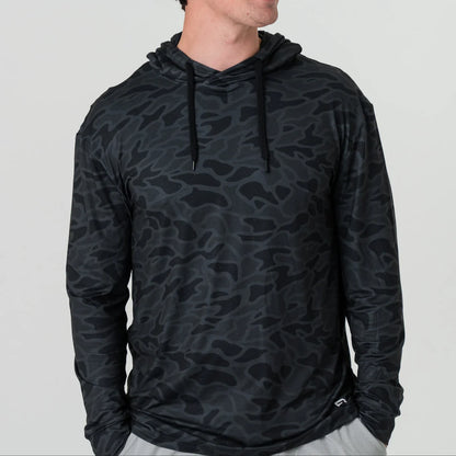 BURLEBO - Performance Hoodie - Black Camo
