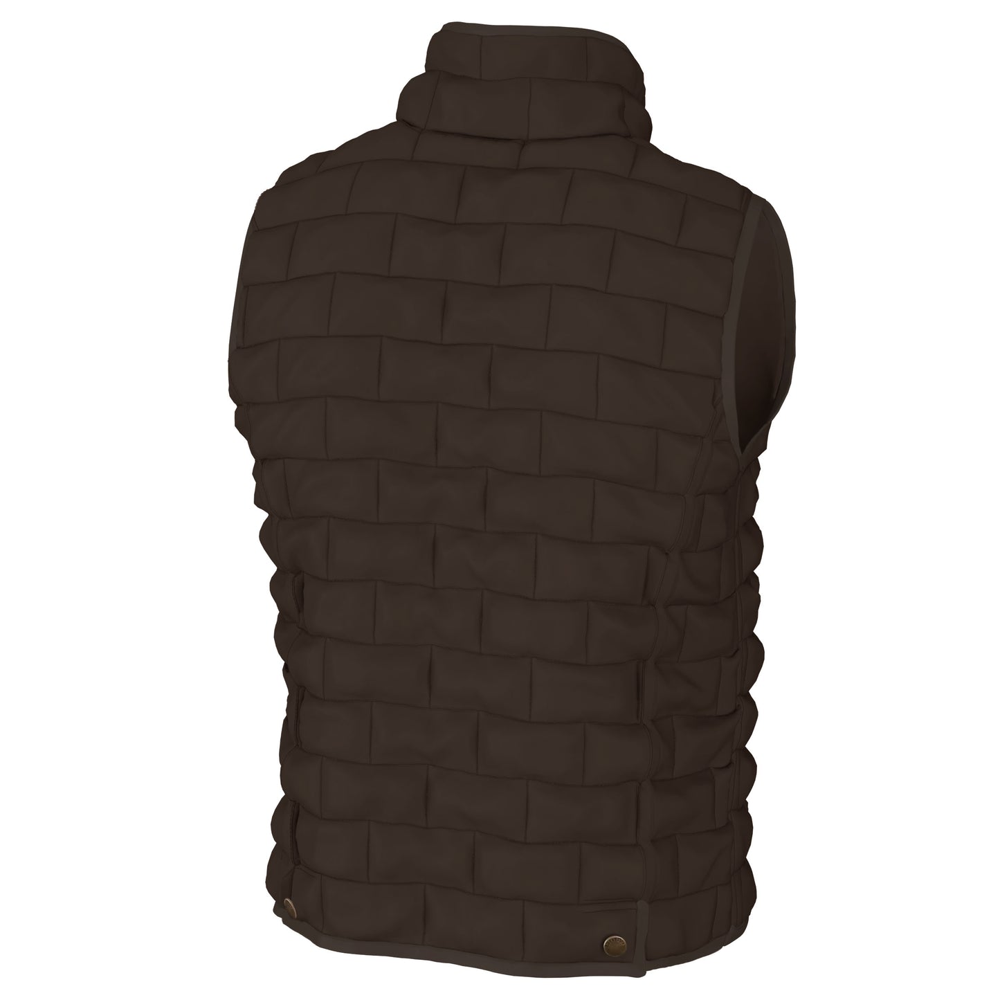 Local Boy Brick Quilted Vest - Coffee