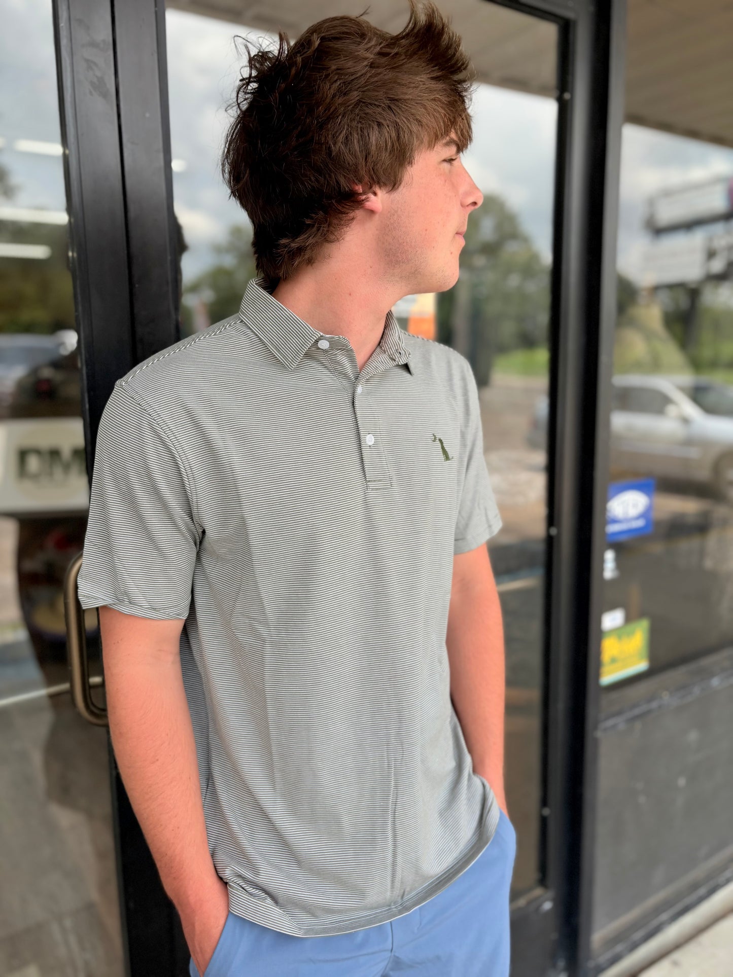 Local Boy Outfitters Driftwood Polo - Dark Sage