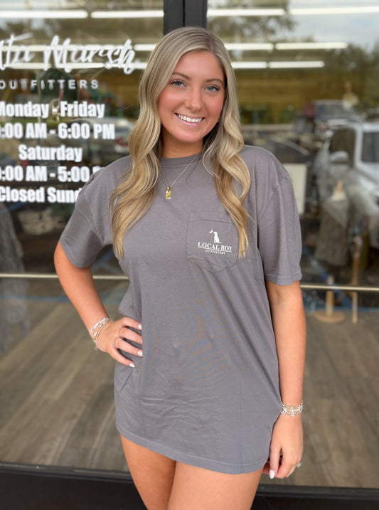 Local Boy Outfitters -Localflage Dog & Moon SS Tee-Gray